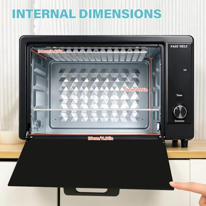 10L Large 395nm UV Resin Curing Machine with 150 LEDs & Reflective Cups 30% Faster Curing,Auto-Shutoff Safety Door Sensor, Silent Cooling Fans, HD Display UV Resin Curing Box for Craft DIY Decor
