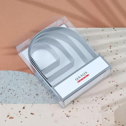 Arch Cookie Cutter Set Large - 5 Inch, 4 Inch, 3 Inch, 2 Inch - Arched Door Geometric Frame Plaque Cookie Cutters Shapes Molds - Stainless Steel - color: Arch