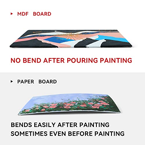 Transon 12 Pack 11x14 Inch Canvas Panel for Painting, with Heavy Duty MDF Backing Boards, 100% Cotton Acid-Free Primed for Beginners Art Crafts - size: 11*14" 12-PACK