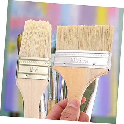 Oil Paint Set 5pcs Fine Detail Paint Brushes Wooden Handle Art Supplies for Painting