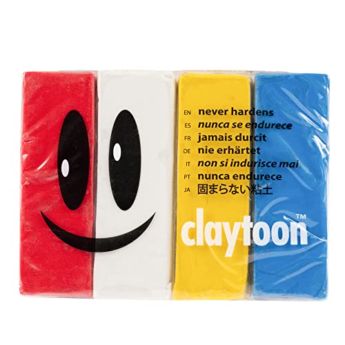 Van Aken Claytoon Modeling Clay – 1 lb (Four 4-oz Bars) – Use for Claymation, Models, and Stop Motion (Circus) - color: Circus