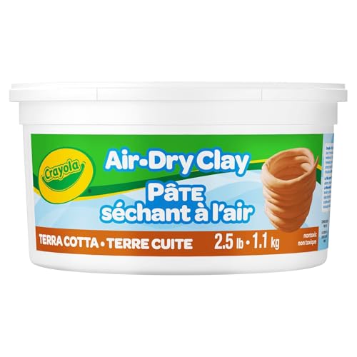 Crayola Air Dry Clay, Terra Cotta No Bake Modeling Clay for Kids, 2.5lb