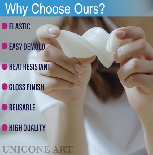 unicone art 3 Silicone Mold Set for Molding and Casting use with Resin Epoxy, Cement, Plaster, Setinstone | Candle Holder, Pencils, Plants | Easy Demold