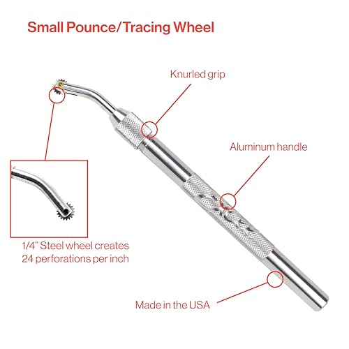 Excel Blades Pounce Wheel - 1/4-Inch Stainless Steel Tracing, Perforating, Cutting, Sewing, Quilting & Embossing Tool - color: 1/4 Inch