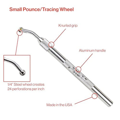 Excel Blades Pounce Wheel - 1/4-Inch Stainless Steel Tracing, Perforating, Cutting, Sewing, Quilting & Embossing Tool - color: 1/4 Inch