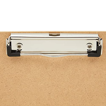 Juvale Clipboard - 11.5 x 17.4 in, Brown MDF, 4-Pack - Wood Clipboard Set with Low-Profile Metal Clip & Retractable Hook - Oversized & Portable for Drafting Board & Sketch Board Use