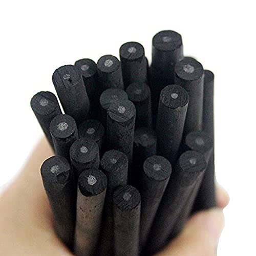 Vine Charcoal, Soft, Black Charcoal Sticks for Drawing, Sketching, and Fine Art, Willow Sketch Charcoal Pencils for Drawing (3-8mm(6pcs)) - style: 3-8mm