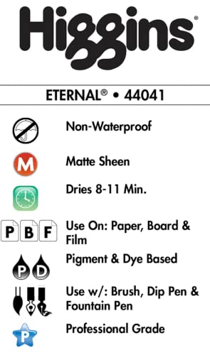 Higgins Black Eternal Ink, 2.5 Oz Bottle (44041)