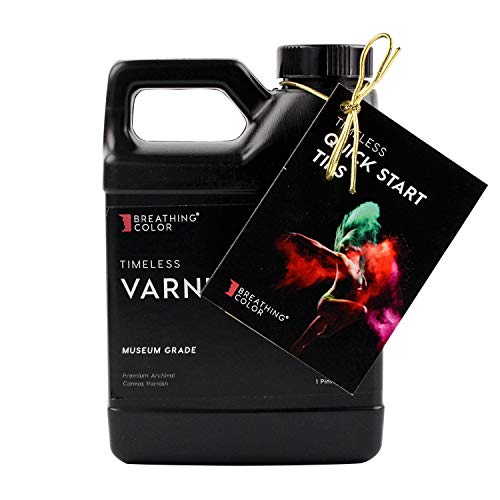 Breathing Color Timeless Archival Print Varnish - 1 Pint, Satin Finish, Premium Canvas Coating, Water Based UV Protection, 100+ Years Certified Archival - size: Pint