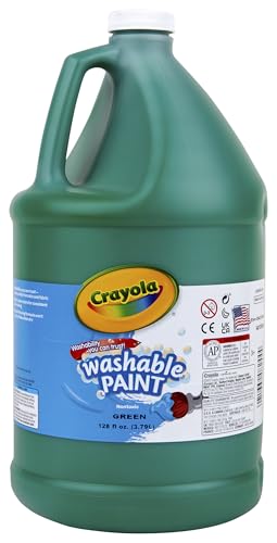 Crayola Washable Paint for Kids - Green (1 Gallon), Kids Arts and Crafts Supplies, Non Toxic, Bulk - color: Green