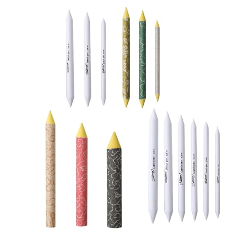 Paper Blending Stumps and Tortillions Set, Soft Rice Paper Art Blenders for Sketch Drawing, Mixing Tools for Artists and Hobbyists - color: A