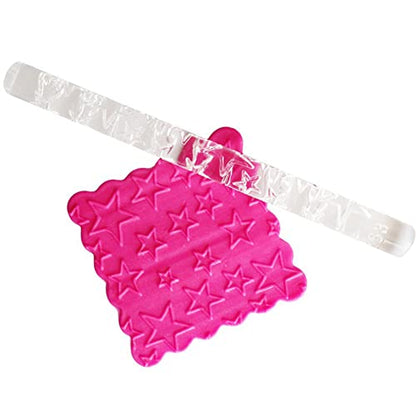 Rengue Acrylic Rolling Pin with 28 Patterns, Compliant Material, Comfortable Grip, 16 X 1 Cm, Lightweight for Dough and Pastry Acrylic Rolling Pin with 28 Patterns, Nan Kitchen (#1) - size: 51014 five-pointed star