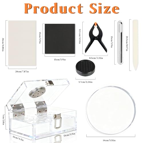 DEDC Card Cleaning Kit Flattening Restoration Repair Care Sport Card with Heat Pen, Acrylic Humidor and Accessories – Complete Solution for TCG Collectors and Enthusiasts Alpha - style: DEDC ALPHA