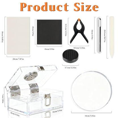 DEDC Card Cleaning Kit Flattening Restoration Repair Care Sport Card with Heat Pen, Acrylic Humidor and Accessories – Complete Solution for TCG Collectors and Enthusiasts Alpha - style: DEDC ALPHA