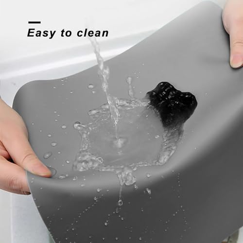 Silicone Placemats, Food-Grade Non-Slip Waterproof, Dining, Countertop Protector, Kitchen Counter Mat, Heat Resistant, Baking mat Dishwasher Safe - color: Gray, size: 15.7 x 11.8 in - 2pcs (0.03 in)