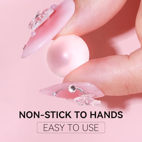 Makartt 3D Gel Nail Art: 4-in-1 Clear & White Solid Gel Builder Non-sticky for Extension 3D Sculpting Nail, UV Glue for Acrylic Nails, Rhinestones & Sculpture Hard Gels for Nails UV/LED Lamp Required - color: Clear & White