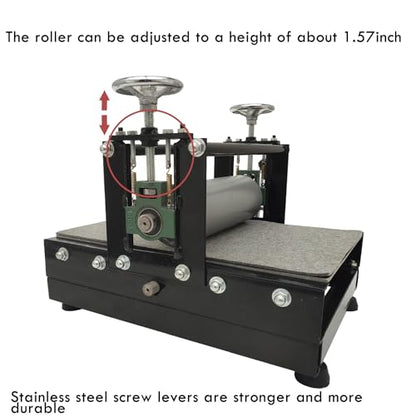 PreAsion Etching Press Machine Etching Printing Press Printmaking Letterpress Machine Printmaking Rubbing Machine Plaster Wood Paper Slab Roller Size: 28 * 10cm (11 * 3.9 ")