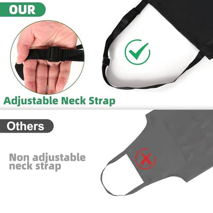 Heavy Duty Waterproof Apron - for Unisex Adult, Ultra Lightweight, Chemical Resistant Industrial Work Apron - color: Black-2pack