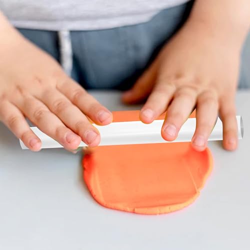 pson Clear Polymer Clay Roller, Non-Stick Rolling Pin Acrylic Tube, Thickness Rings Clay Tools for DIY Crafts/Art Supplies (19.5 * 2cm)