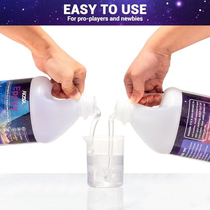 Epoxy Resin Table Top 1 Gallon Kit- No Yellowing, Self-Leveling, Crystal Clear Coating and Casting Resin for Bar Tops, Table Tops, Wood, Concrete, Epoxy Art & Crafts, Clear3, AI0003-1