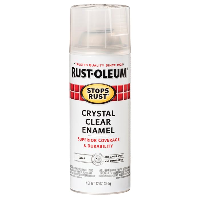 Rust-Oleum 7701830-6PK Stops Rust Spray Paint, 12 oz, Gloss Crystal Clear, 6 Pack - color: Gloss Crystal Clear, size: 12 Ounce (Pack of 6)