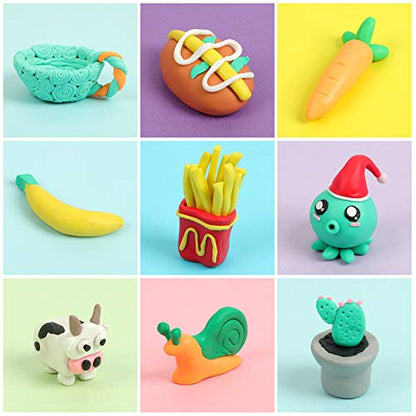 Aestd-ST Polymer Clay 50+50 Colors, DIY Modeling Clay for Kids, Oven Baked Model Clay, Non-Toxic, Non-Sticky,with Sculpting Tools, Halloween Christmas Gift for Children and Artists. (50+50 Colors)