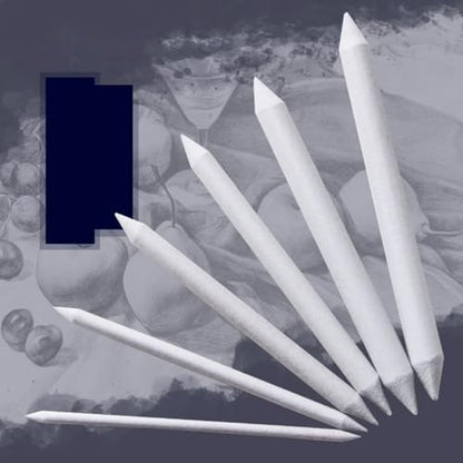 ABOOFAN 15pcs Paper Blending Stump and Tortillions Set with Sandpaper Sharpener for Sketch Drawing Art Blenders for Pencil Pastel Charcoal Suitable for Students and Beginners in Dark Grey