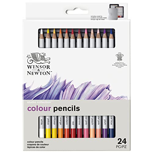 Winsor & Newton Studio Collection Artist Pencils, Color Pencils, Set of 24 - style: 24 Color Pencils