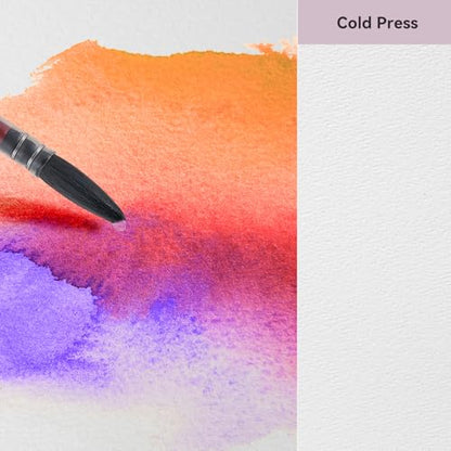 Lightwish Watercolor Paper Bulk Refillable, 100% Cotton Cold Press 300gsm/140lb, 2 Pack, Total 40 Sheets Hole-Punched Replaceable Paper for Artists, Adults, Students,6.69 * 3.94 Inches