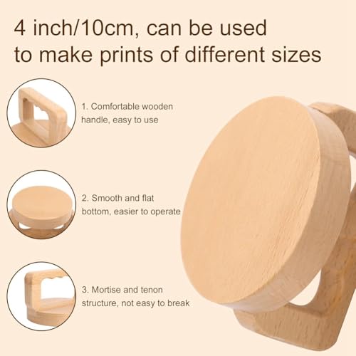 Wood Baren for Printmaking,Beech Block Printing Tool Printing Press Tool Hand Printing Tool Linoleum Block Printing Tool