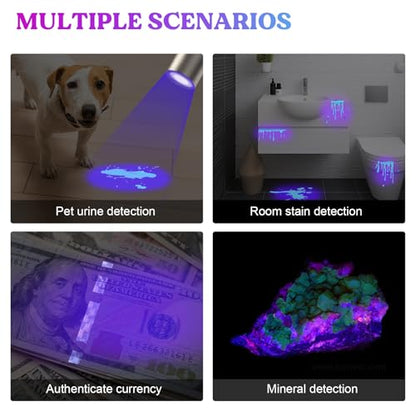 LET'S RESIN UV Light for Resin Curing, Portable Mini 365nm UV Flashlight Black Light, Faster Cure LED Waterproof UV Lamp Rechargeable for Resin Molds, Pet Urine, Dry Stains, Bed Bug - size: uv flashlight