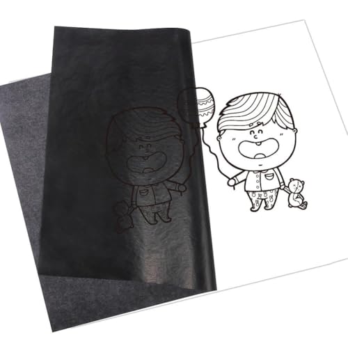 Selizo 100 Sheets Black Carbon Transfer Tracing Paper for Wood, Paper, Canvas and Other Art Surfaces (9 x 13 Inches)