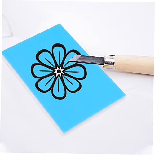 4pcs Double Layer Stamp Carving Blocks Soft Rubber Printmaking Kit for Crafts for Scrapbooking Invitations and Creative Projects