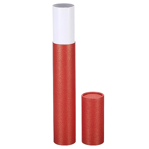 PATIKIL 2 Inch x 15 Inch Poster Tube, 1Pcs Photo Storage Tube Portable Shipping Mailing Tubes Calligraphy Painting Tubes Round Carrying Case for Storing Paper Art Map Documents, Red - size: 2 Inch x 15 Inch
