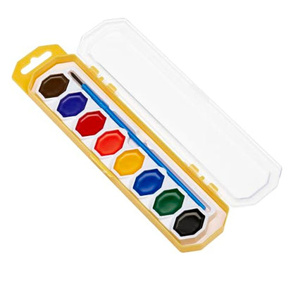 Cra-Z-art Washable Watercolors with Brush, 8 Colors, 1 Tray (10651) - size: 1 Count (Pack of 1)