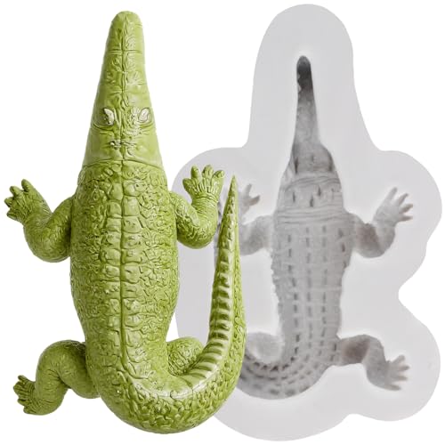 Crocodile Silicone Resin Mold Ocean Animal Polymer Clay Molds for DIY Crafts Epoxy Resin Casting Air Dry Polymer Clay Plaster Jewelry Making - color: Style H