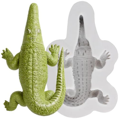 Crocodile Silicone Resin Mold Ocean Animal Polymer Clay Molds for DIY Crafts Epoxy Resin Casting Air Dry Polymer Clay Plaster Jewelry Making - color: Style H