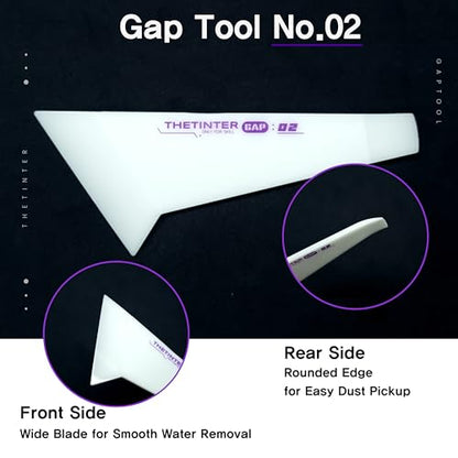 6-in-1 Window Tint Gap Tool Kit – Professional Narrow Gap Tint Finishing & Dust Removal Tools, POM Precision Squeegee Set for Car Window Tint, Vinyl Wrap & PPF