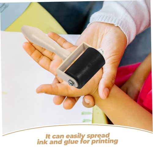 OHPHCALL Ergonomic Handle Printmaking Roller Ink Roller Tool Set Stamping Brayers for Art Supplies