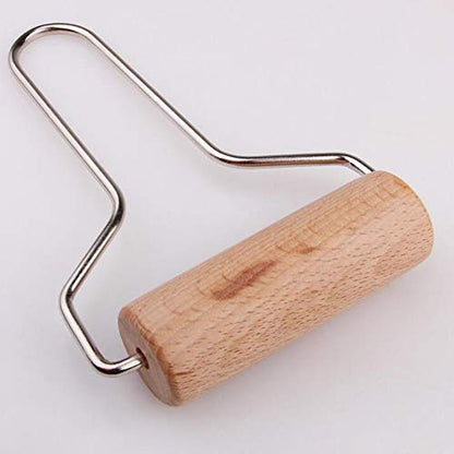 1 Piece 8.5cm Wide Wooden Brayer Wooden Rolling Pins 5D Diamond-Paint Art Tool Wooden Roller for Ceramic Pottery Clay Working