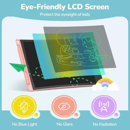 TECJOE 4 Pack LCD Writing Tablet, 8.5 Inch Colorful Drawing Board, Kids Travel Games Activity Learning Toys, Birthday Gifts for 3-8 Year Old Boys Girls Toddlers Preschooler - color: Blue & Purple & Green & Dark Blue