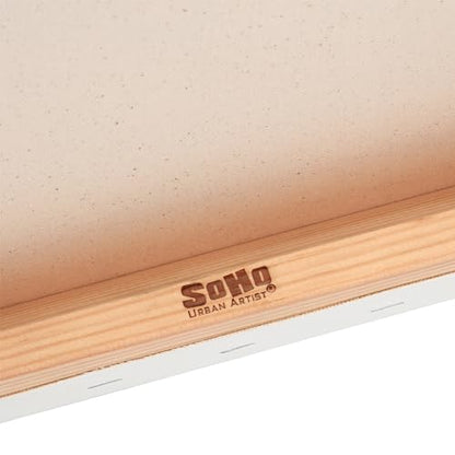 SoHo Urban Artist, 14x18 Heavyweight Stretched Cotton Canvas for Painting - 1.5" Deep- 3 Pack, Triple Primed, 100% Cotton Canvas, Archival, Universal Primed for Oil, Acrylic, Alkyd, Mixed Media - size: 14"x18"