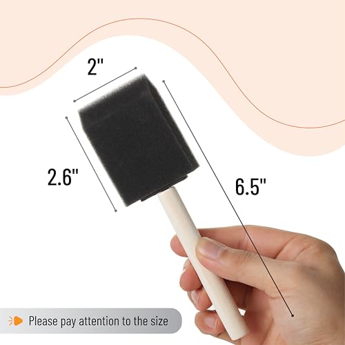 Bates Foam Paint Brushes, 2-Inch, 100 Pack - Sponge & Foam Brushes for Painting, Staining & Mod Podge - color: Black, size: 2 inch, 100 Pack