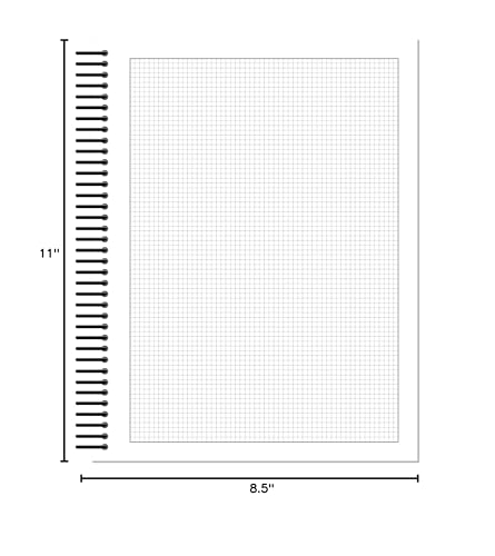 Grid Sketchbook. Spiral Bound Journal Style Sketchbook for Pencil, Ink, Marker, Charcoal and Watercolor Paints. Art, Design and Education. (8.5" x 11") (1)