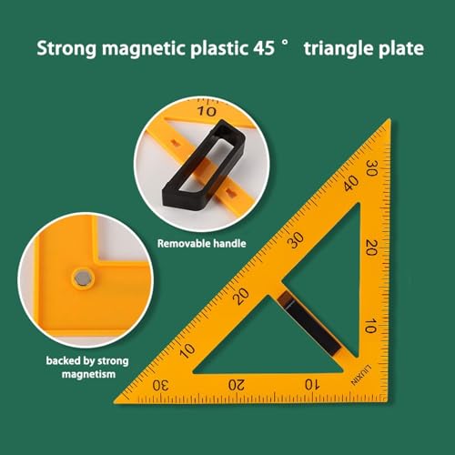 Magnetic Geometry Tool, School Supplies Protractor Compass Set, Teacher Board Protractor Multi Purpose Kit, Math Tool Teaching Aidsprotractor Set, 5 Pcs - style: FIve-piece set