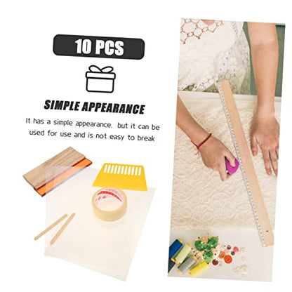 LALAFINA 1set Screen Printing Tools Squeegee for Ink Applications for Textile and Graphic Projects Kit Accessories for Handmade Printing