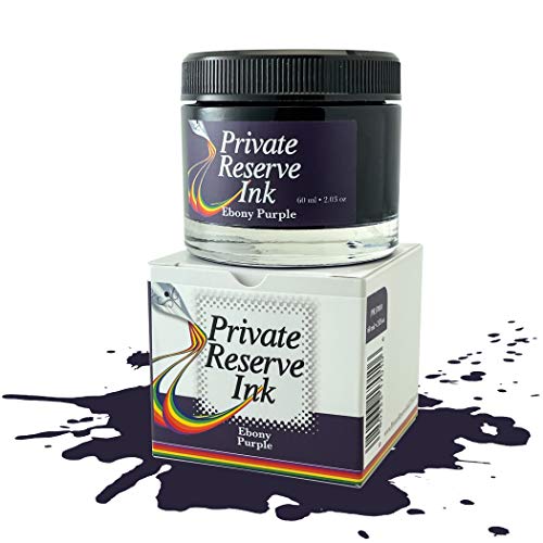 Private Reserve Premium Fountain Pen Ink, 60ml Bottle, Ebony Purple | Premium fountain pen ink with smooth flow, rich color, and reliable everyday writing performance. - color: Ebony Purple