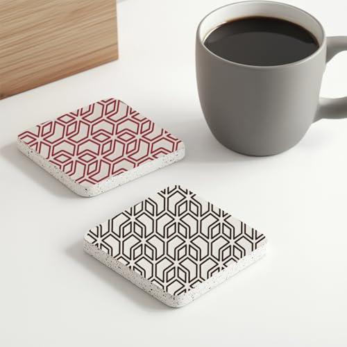 CHGCRAFT Geometry Polymer Clay Texture Sheets Line Art Silicone Texture Stamp Repeating Seamless Pattern Modeling Pattern Pad for Jewelry and Clay Earrings Tools, 5.5x5.5 inch - style: Geometry