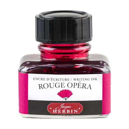 Herbin Fountain Pen Ink - 30ml Bottled - Rouge Opera - color: Rouge Opera, size: 1 fl oz