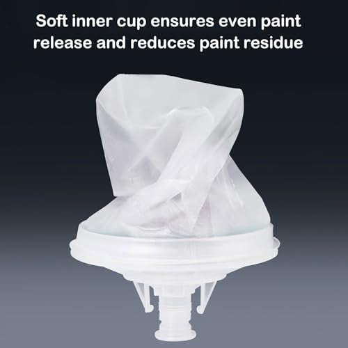 Disposable Paint Spray Gun Cup 50 Pack 6.7 Ounce(200ML) Disposable Mixing Cups for Automotive Spray Gun with 50 Liners and Lids System, with Retainer Ring, 10 Plugs, 2 Adapters for Paint Gun - size: 6.7 Ounce- 50pack